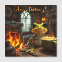 Cosy Frog Magnetic Birthday Card