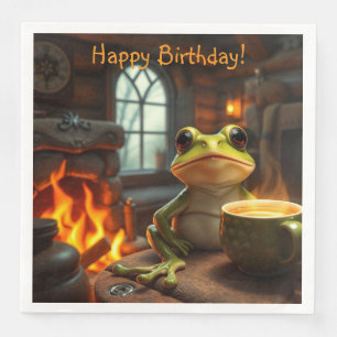 Cosy Frog Napkin