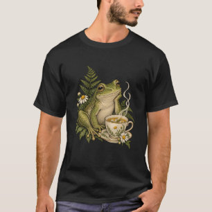 Cosy Frog with Chamomile Tea and Ferns T-Shirt