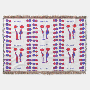 Cosy Fun Abstract Artful Throw Blanket
