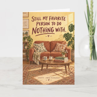 Cosy Funny Anniversary Card Favourite Person
