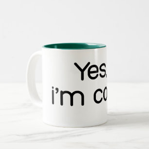 Cosy Funny Winter, Tis the Season to Be Freezin Two-Tone Coffee Mug