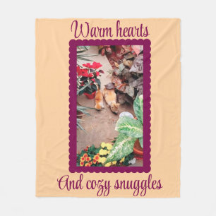 Cosy garden cats blanket