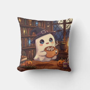 Cosy Ghost Cocoa Library Pillow