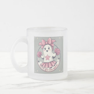 Cosy ghost - Halloween Cheerleader Frosted Glass Coffee Mug