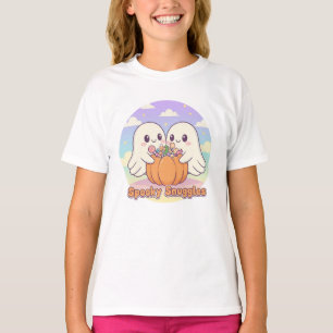 Cosy Ghosts & Candy Halloween T-Shirt – Cute
