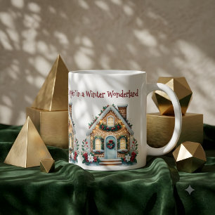 Cosy Gingerbread House Holiday Illustration Coffee Mug