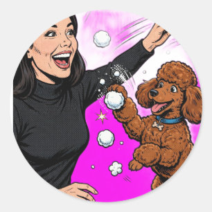 Cosy Girl either Poodle Sticker – Best Friends