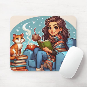 Cosy Girl: Hot Drink & Favourite Reads Mouse Mat
