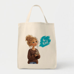 Cosy Girl in Coffee Bean Sweater Tote Bag