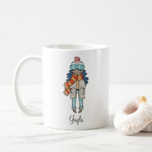 Cosy Girl Winter Holiday Personalised  Coffee Mug