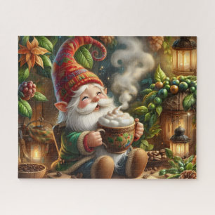 Cosy Gnome Coffee Jigsaw Puzzle