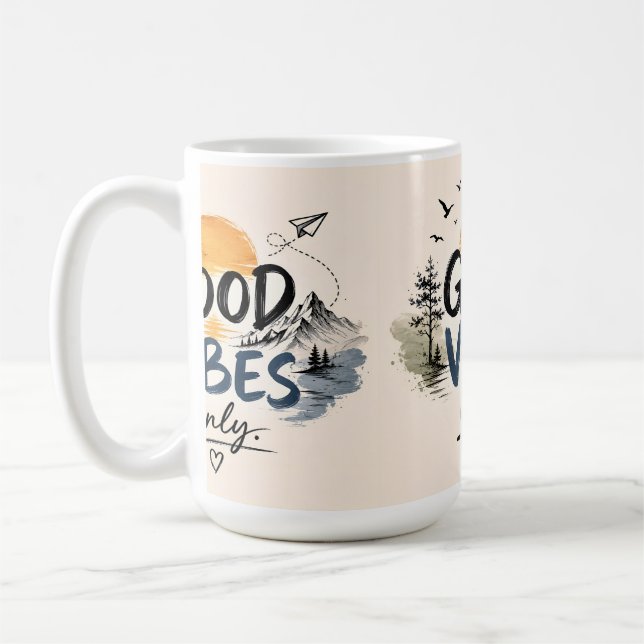 Cosy Good Vibes Only Coffee Mug (Left)
