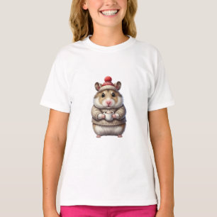 Cosy Hamster Winter Vibes Kids T-Shirt