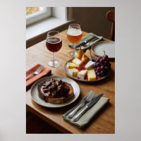 Cosy Harvest Pairing by the Window Poster
