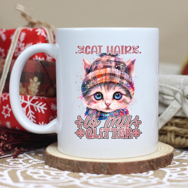 Cosy hat kitten with sparkles coffee mug (Creator Uploaded)