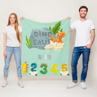 Cosy Hatchling Dinosaur Fleece Blanket 