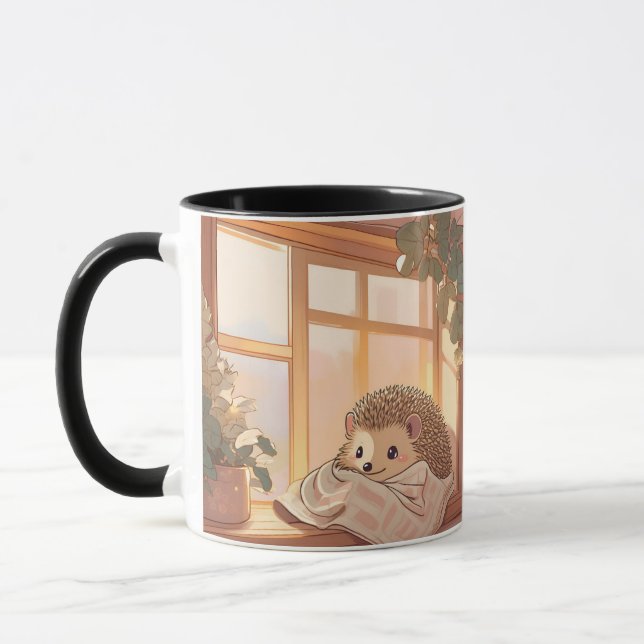 Cosy Hedgehog Mug: A Warm Embrace Mug (Left)