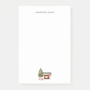 Cosy Holiday Christmas Personalised Post-it Notes