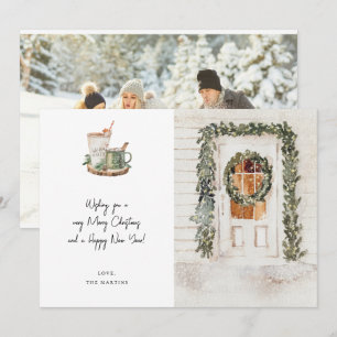 Cosy Holiday Door, Hot Drink & Photo