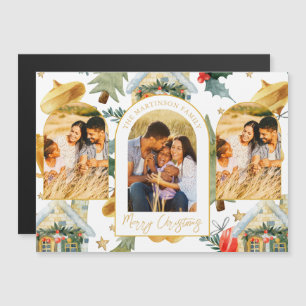 Cosy Holiday Illustrated Print Three Photo Magnet