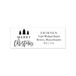 Cosy Holiday Return Address Stamp