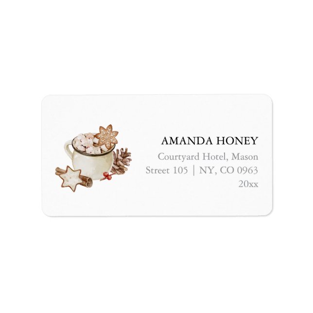 Cosy Holiday Wishes Label (Front)