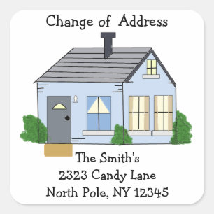 Cosy Home Change of Address Square Sticker