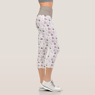 Cosy Home Christmas Pink ID985 Capri Leggings