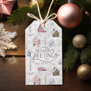 Cosy Home Christmas Pink ID985 Gift Tags