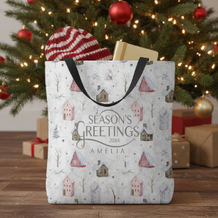 Cosy Home Christmas Pink ID985 Tote Bag
