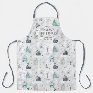 Cosy Home Christmas Teal ID985 Apron