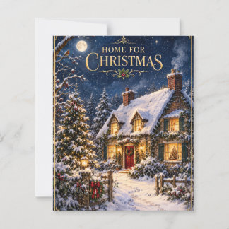 Cosy Home for Christmas , Elegant Snowy House