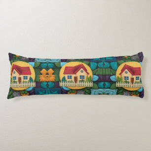 Cosy Home Icon Pattern  Body Pillow