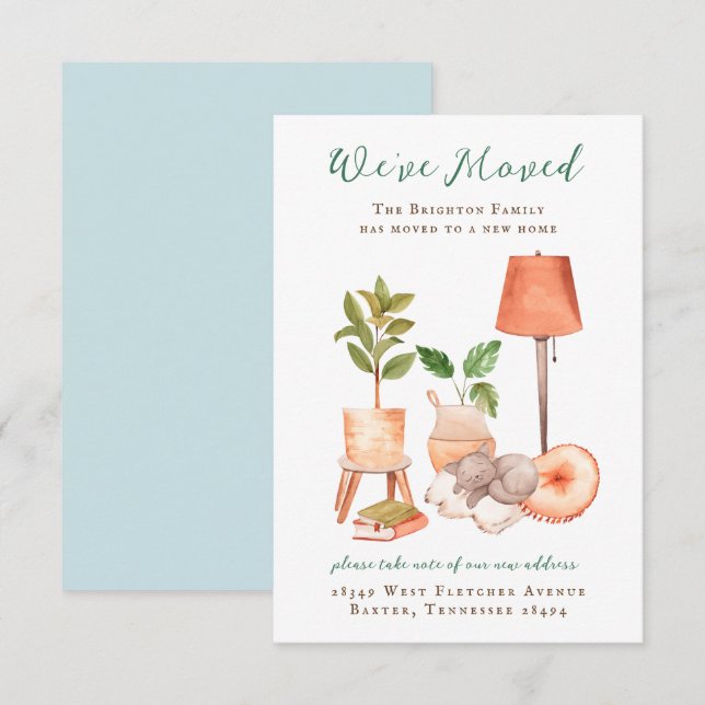Cosy Home Moving Announcement (Front/Back)