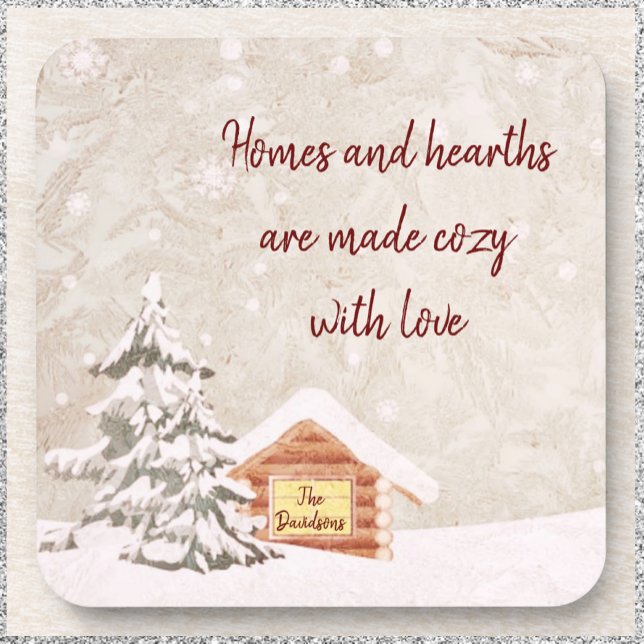 Cosy Home Winter Scene Coaster (Creator Uploaded)