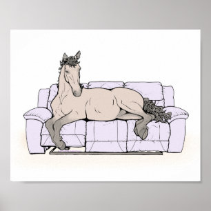 Cosy Horse Art Print Cosy Home Decor Cosy Curl