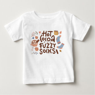 Cosy Hot Cocoa and Fuzzy Socks Design Baby T-Shirt