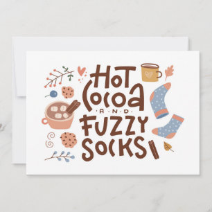 Cosy Hot Cocoa and Fuzzy Socks Design Card