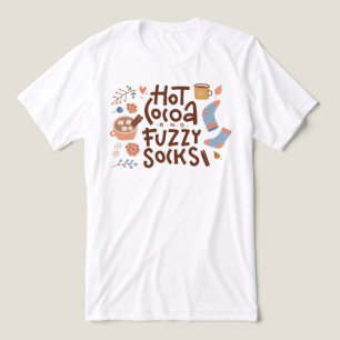 Cosy Hot Cocoa and Fuzzy Socks Design Tri-Blend Shirt