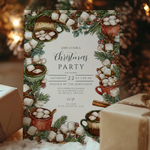 Cosy Hot Cocoa Mug Merry Christmas Invitation