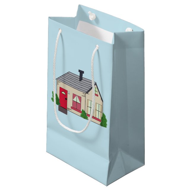 Cosy House Small Gift Bag (Front Angled)