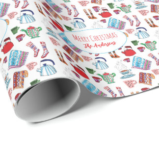 Cosy Hygge Christmas Hand-Drawn Personalised Wrapping Paper