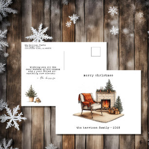 Cosy Hygge Christmas  Holiday Postcard