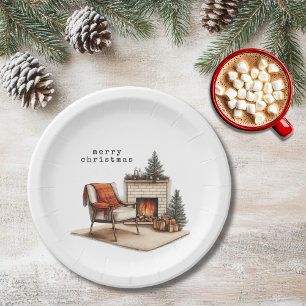 Cosy Hygge Christmas Paper Plate