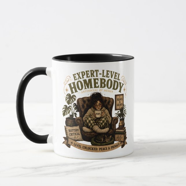 Cosy Introvert Lifestyle Mug (Left)