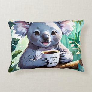 Cosy Jungle Koala Coffee Decorative Cushion