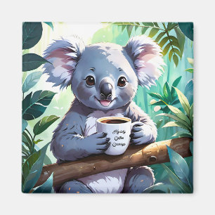Cosy Jungle Koala Coffee Magnet
