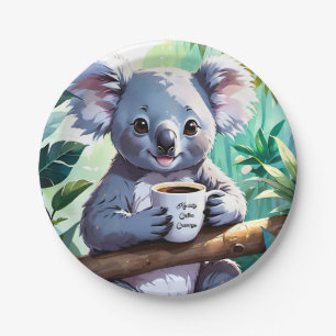 Cosy Jungle Koala Coffee Paper Plate