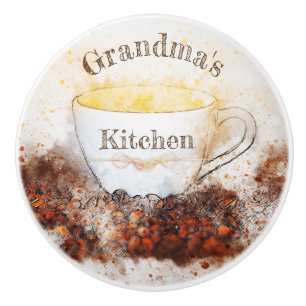 Cosy kitchen coffee ceramic knob
